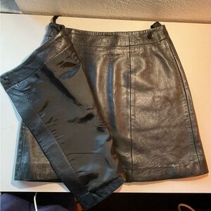 Vintage Banana Republic leather wrap Skirt